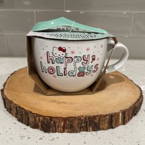 HELLO KITTY HAPPY HOLIDAYS CERAMIC MUG & SPOON SET